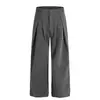 Pantalones casuales de estilo retro americano, de alta gama, con patas curvas para hombre y mujer, que presentan una silueta fluida, diseño tipo espada y un corte limpio y moderno
