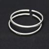 Pulsera Abierta S925 Plata de Ley Simple Pequeña Fresca y Delicada Femenina Plata Tailandesa Moda Pulsera Lisa de Loto