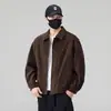 Estilo Old Money Nova Coleção Primavera 2026: Casaco de Couro e Algodão Acolchoado Espesso com Gola Reversível, Corte Solto Estilo Americano, Roupa de Couro Tendência para Casais