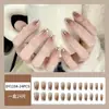 Unhas Postiças Curtas Personalizadas no Atacado, Adesivos de Unha Embalados, Unhas Usáveis, Arte de Unha Ilustrada, Unhas Postiças