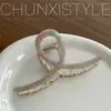 Grampo de cabelo de acetato francês para mulheres 2023 Verão novo alta qualidade prendedor grande grampo de cabelo traseiro clipe de tubarão adorno de cabeça