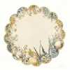Huevo de Pascua Redondo Patrón de Ola Transfronteriza Conejo Encaje Mantel de Comedor Primavera y Verano Mantel de Comedor Occidental Lino Decoración de Pascua Esterilla Aislante de Calor