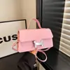 Bolso de Mano Pequeño con Patrón de Cocodrilo para Mujer 2026 Modelo Nuevo Color Sólido Nicho de Gama Alta Simple Versátil Bolso de Hombro