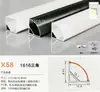 Tiras de luces LED lineales, canal de aluminio empotrado, ranura preinstalada, luces lineales para techos de sala de estar, tiras lineales de doble capa