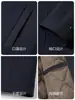 [Contiene lana de camello] Chaqueta para hombre, otoño/invierno, con cuello alto, color liso, engrosada para abrigar, acolchada de algodón, adecuada para ocasiones de negocios y formales, una opción elegante de abrigo para papás