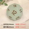 Dados de Piedra Preciosa Natural Luminosa Verde al por Mayor Poliédricos Grabados con Números Juego de Rol Dnd Juego de Siete Piezas Z01