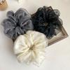 Organza de Camada Dupla por Dentro e por Fora, Anel de Intestino Grosso com Strass de Bolhas Grandes, Acessório de Cabelo Estilo Ballet de Luxo Acessível, Alta Elasticidade e Sem Danos à Cabeça do Cabelo