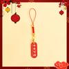 Cordón para teléfono móvil con palabras de bendición rojas, etiqueta de paz y alegría, disco U, colgante antipérdida, bolsa, adornos colgantes, pequeños regalos