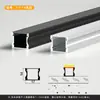 Perfil de Aluminio para Luz Lineal LED Luz Lineal Empotrada Canal de Luz de Aleación de Aluminio Tira de Luz Dura Canal de Aluminio Fuente de Luz Lateral