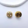 Cuentas Espaciadoras Redondas con Forma de Abeja de Múltiples Agujeros Chapadas en Oro con Circonita Microincrustada para Pulseras y Collares Hechos a Mano para Bricolaje Materiales para Beadwork Accesorios