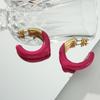 Brincos de esmalte Estilo europeu e americano feminino tipo C moda simples design de nicho personalizado de alta qualidade leve luxo na moda brincos de todos os fósforos
