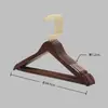 Percha de madera maciza con barra para hoteles, casas de huéspedes y tiendas de ropa, especializada para trajes y abrigos, percha ancha para hombros que no deja marcas