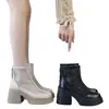 Botas Martin Femininas, Estilo Fino de Verão, Novo Modelo 2026, Sola Grossa, Aumenta Altura, Versátil, Botas Respiráveis Vazadas em Tela, Botas Curtas de Salto Alto