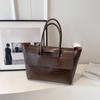 Bolsa Grande de Alto Nível com Estampa de Pedra para Mulheres 2024 Nova Bolsa Tote Transversal de Grande Capacidade Estilo Coreano Moderno Retrô para o Dia a Dia