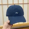 Gorra de Béisbol Simple y Versátil Estilo Coreano con Bordado de Letra Pequeña, Tela Suave Lavada, Aspecto Vintage, Circunferencia de Cabeza Grande, Efecto Adelgazante del Rostro