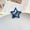 Novo Grampo de Cabelo Gota de Óleo Estrela de Cinco Pontas de Dopamina para Mulheres, Presilha para Franja Lateral, Grampo para Cabelos Soltos, Presilha BB, Pequeno Acessório de Cabelo