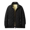 Abrigo de algodón de lana de cordero a prueba de viento y resistente al frío para hombre, forro polar, grueso, corte holgado, cortavientos de talla grande para hombre, chaqueta cálida