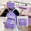 Mochila Escolar para Estudiante de Secundaria Femenina Estilo K Harajuku Ulzzang Estudiante Mochila Versátil de Gran Capacidad Ins Mochila Forestal