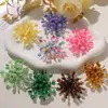 Clips laterales, broches, flores para zapatos de moda DIY personalizadas con lentejuelas y cuentas llamativas tipo fuegos artificiales de primavera y verano, accesorios de dopamina