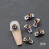 Colorido taladro de uñas joyería de uñas aleación diamante grande pedrería popular en línea Super Flash accesorios de diamante japonés decoración mixta