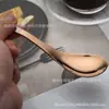Colher de Aço Inoxidável 304 Coloreada Titânio Dourado Colher Aprofundada Espessada Cabeça Redonda Estilo Chinês Colher Suprimentos Domésticos de Hotel Utensílios de Mesa