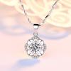 Versión coreana del colgante de trébol de cuatro hojas de la suerte S999 collar de flor de cuatro pétalos de plata esterlina para mujer simple japonés y coreano para su novia fabricantes