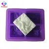 Molde de silicona para jabón ondulado de 4 agujeros molde de jabón rectangular molde de silicona para jabón de pulverización cuádruple