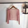 Cardigan de Seda de Gelo com Proteção Solar Feminino de Verão Fino em Gaze Pequeno Cardigan Outerwear com Vestido Camisola Jaqueta Curta de Chiffon Xale Cobertura Outerwear