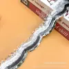 Encaje con bordado de lentejuelas tricolor accesorios de moda accesorios para ropa cuentas código de barras bordado étnico 6CM de ancho