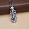 Nuevo Collar Distintivo de Calavera y Pluma para Hombre Seiko Plata de Ley 925 Accesorios Sentido del Diseño Nicho Regalo de Cumpleaños