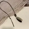 Collar Colgante de Anillo Largo Asimétrico Retro para Mujer Cadena de Suéter de Cuello Halter Ajustable Estilo Étnico Accesorios de Alta Gama