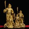 Estatua de Bronce de Guan Gong con Mano Sosteniendo Lingotes y Sosteniendo una Espada, Figura de Bronce Wu Guan Er Yue para Adoración en Casa y Tienda, Decoración y Regalo