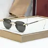 Óculos de Sol Hip-Hop Artesanais Estilo Japonês de Luxo Transfronteiriços Fairbank Jm Estilo Retrô Armação Oval Sem Aro Óculos de Sol para Férias