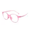 Lote Mixto de Monturas de Gafas Ultra Ligeras Tr90 para Niños y Niñas Estudiantes, Monturas para Gafas de Miopía, Almohadillas Nasales de Silicona, Gafas Planas