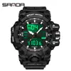 Sanda 3008 Reloj Aliexpress para Hombre Joven Deportivo Moderno Versión Coreana Reloj Digital Creativo Multifuncional