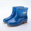Botas de Lluvia Bajas para Mujer, Zapatos de Goma Impermeables y Antideslizantes de Verano para Trabajo en Cocina, Botas de Agua de Caña Corta para Adultos, Stock Listo del Fabricante al por Mayor