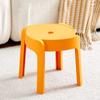Taburete de Plástico A6L Engrosado Hogareño Moderno Simple Molino de Viento Redondo Apilable Mesa de Comedor Silla Taburete de Goma Apilable Alto