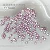 Pedras de strass coloridas em formato de coração para nail art, pedras de strass de formato irregular com base plana, pedras de strass em formato de coração branco-pêssego, acessórios de nail art de vidro K9 para o Dia dos Namorados atacado