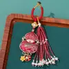 Broche de Hebilla de Anillo de Calabaza de Brocado de la Dinastía Song Borla Tejida a Mano Colgante para Bolso Llavero de Coche Colgante Pequeño Accesorios para Joyería DIY Venta al por Mayor