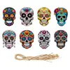 Tag Decoração de Festa Dia dos Mortos Mexicano Transfronteiriço Pendente de Caveira Decoração Pendurada Festival Fantasma Pendente de Caveira