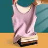 Chaleco Cálido Grueso Forrado de Polar para Mujer Otoño Invierno Ropa Interior de Una Pieza Lana de Cordero Generador de Calor Ropa Interior Base Sin Costuras Dropshipping
