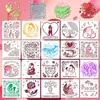Modelo de Pintura Temático de Feriado do Dia das Mães Transfronteiriço Modelo Oco para Animais de Estimação Coração Forma Genitor-Filho DIY Decoração com Grafite