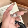 Anillo Popular de Huevo de Paloma Flor de Iris de Xiaohongshu 2025 Nuevo Anillo Vintage Retro de Servicio Pesado Completamente Incrustado de Diamantes para Mujeres
