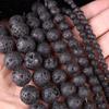 Pedra original pedra vulcânica contas soltas contas redondas diy material tecido à mão pulseira masculina e feminina cordão joias acessórios de cristal ágata