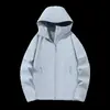 Cortavientos con capucha softshell de alta calidad para otoño e invierno, talla grande, transfronterizo, adecuado para parejas, actividades al aire libre, montañismo y como uniforme de equipo.