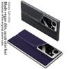 Nuevo Modelo Transfronterizo Adecuado para Funda de Teléfono Samsung S23 Ultra, Cubierta Protectora S24/S25 Ultra de Cuero Liso Estilo Cuchilla de Color Sólido