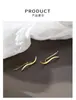Brincos Geométricos de Fluxo de Linha para Mulheres, Design de Nicho, Brincos de Verão, Novo Estilo Tendência 2025, Brincos Versáteis