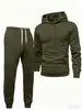 Conjunto de Sudadera con Capucha y Pantalones Deportivos para Hombre Talla Europea para Primavera y Otoño, Ropa Deportiva Casual Versátil