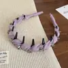 Diadema de Lujo Ligero Nuevo con Pedrería Ola Celebridad de Internet Antideslizante Sello para el Cabello Moda Elegante Aro para la Cabeza con Dientes Sello para el Vértice Craneal Alto para Mujeres