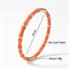 Pulsera de Acero de Titanio con Cierre para Mujer, Pulsera de Acero Inoxidable con Acabado de Alta Gama, No se Desvanece, Color Dorado con Diamantes, Venta al por Mayor Transfronteriza Europea y Americana